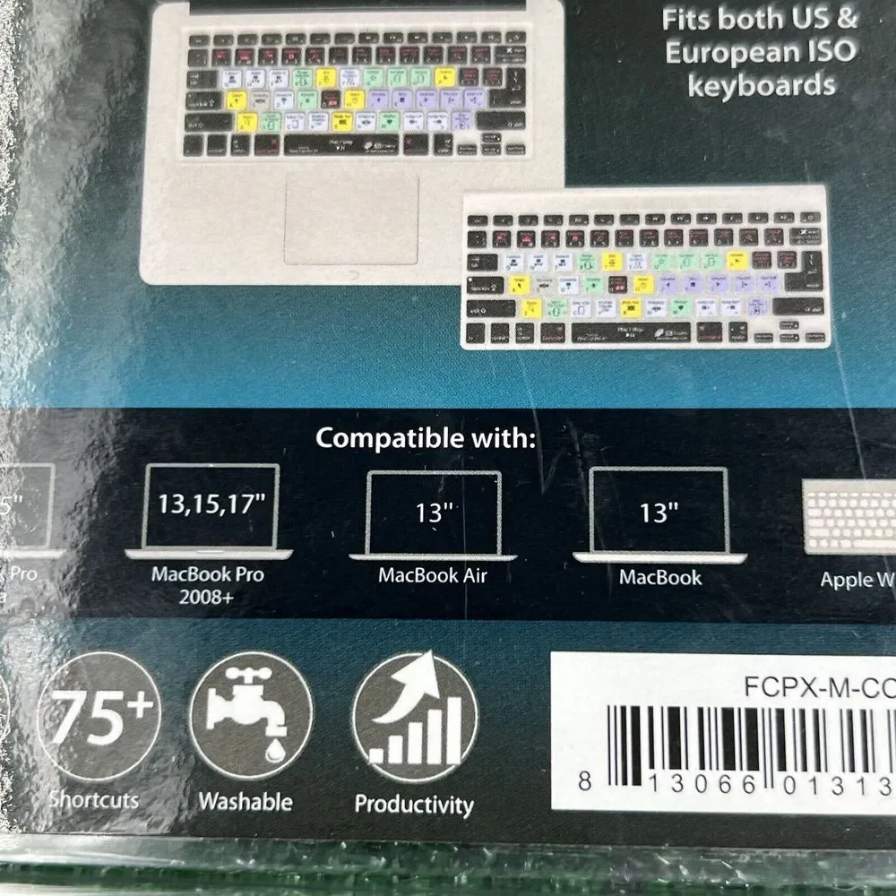 KB Covers Final Cut Pro X Keyboard Cover For MacBook Pro-MacBook‎ New